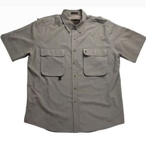 Browning Mens XL Short Sleeve Button Up Shirt RBO Trekwear Pocket Plaid Outdoor